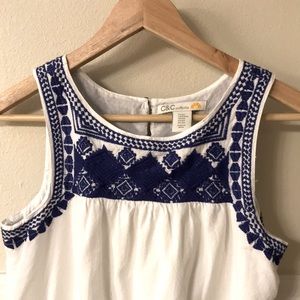 Embroidered knee length shift